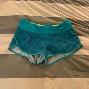 lululemon Speed Shorts Teal 6